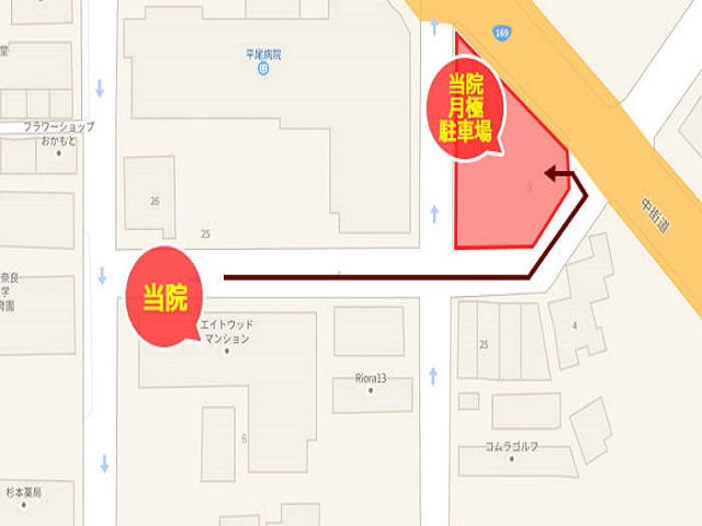 普通車駐車場の案内