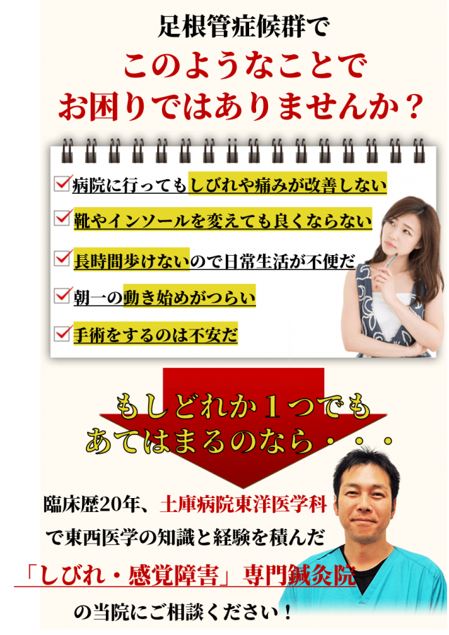 足根管症候群になりこのようなことでお困りではありませんか?