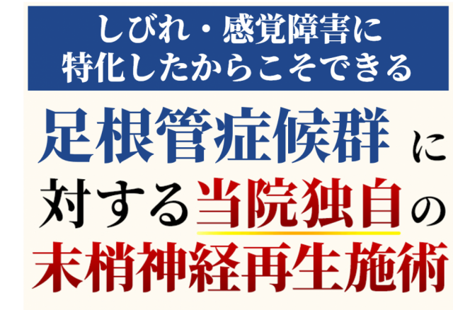 足根管症候群に対する末梢神経再生施術