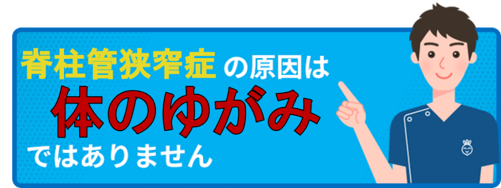 脊柱管狭窄症の原因は体のゆがみではありません